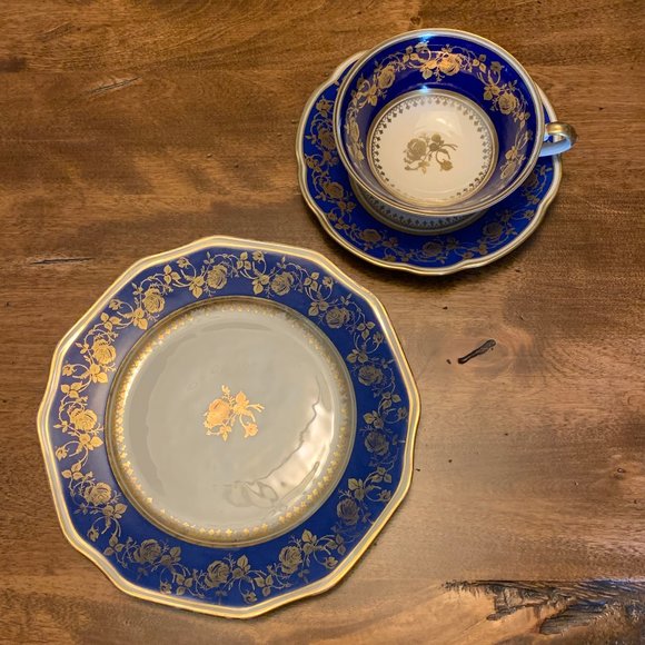 Vintage 1940's Schwarzenhammer Bavaria-Set of Three-Cup, Saucer, Dessert Plate - Picture 4 of 14